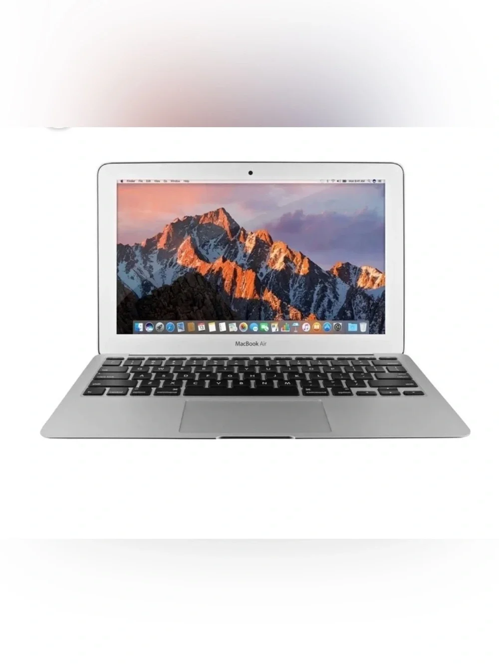 2015 Apple MacBook Air Silver with Black Keyboard and Bright Display